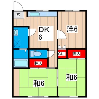 間取図 ラ　フォーレ　シャンテＡ