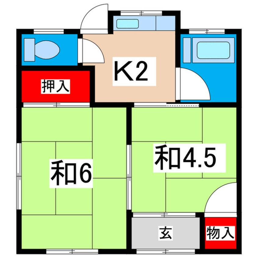 間取図 大みか町２丁目大野貸家