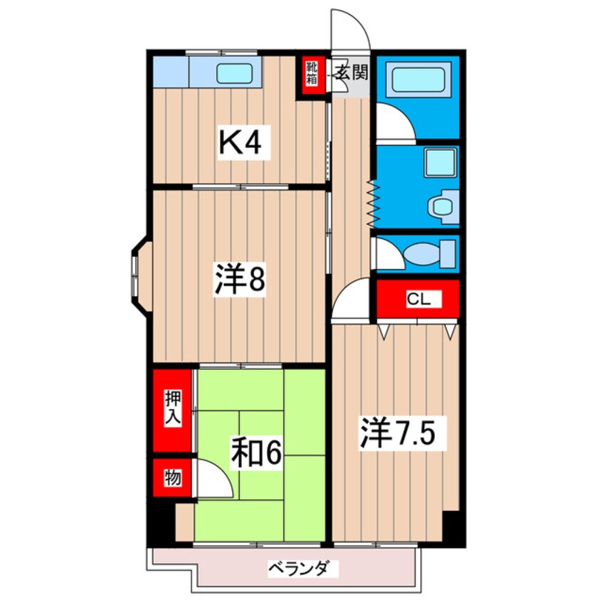 間取図 アプリコット多賀