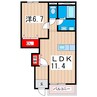 LaVita 1LDKの間取り