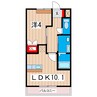 M＆Tハイム 1LDKの間取り