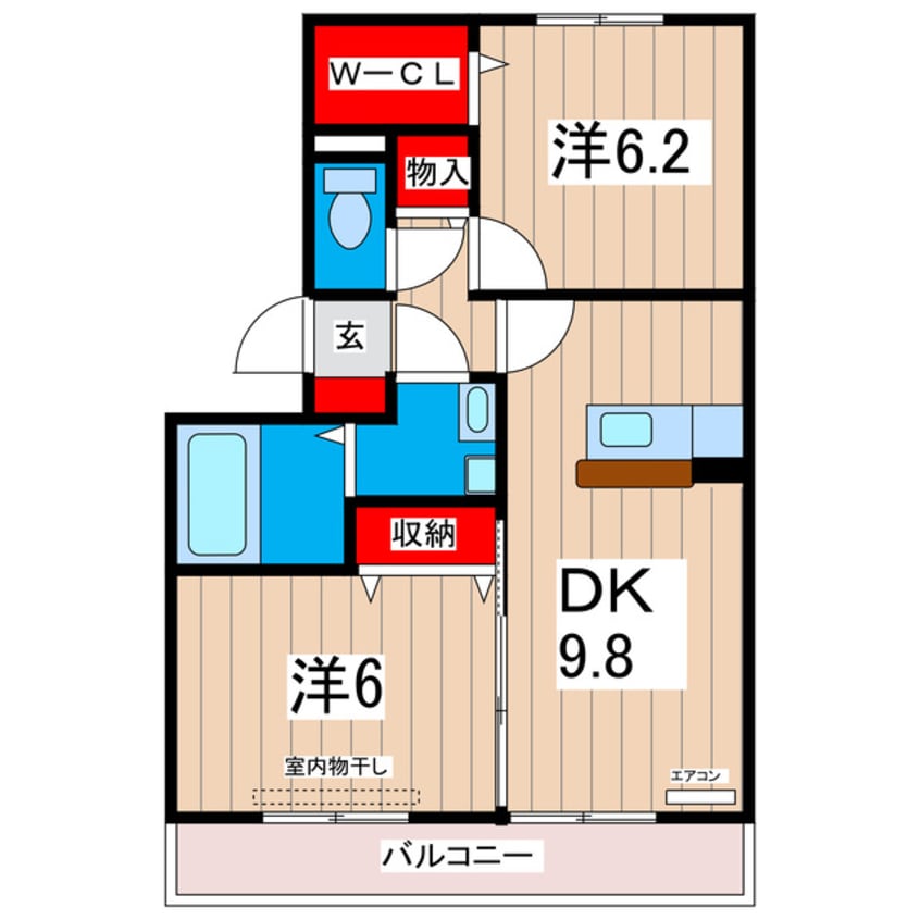間取図 コスモパークＡ