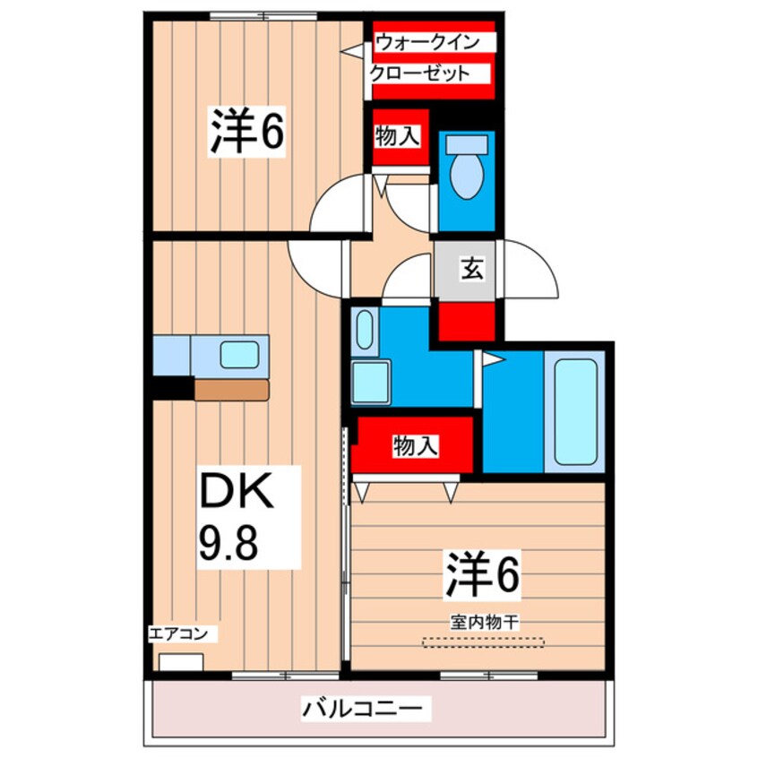 間取図 コスモパークＡ