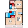 コスモパークＡ 2DKの間取り