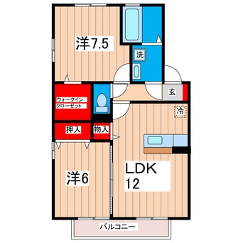 間取図 リビングタウン東海D
