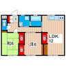 東多賀ヴィラ 2LDKの間取り