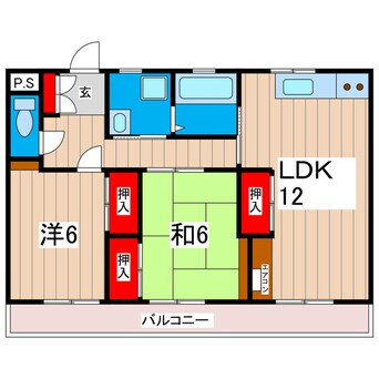 間取図 東多賀ヴィラ