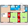東多賀ヴィラ 2LDKの間取り