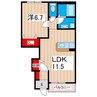 Ｌａ　ＶｉｔａⅡ 1LDKの間取り