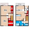 メゾネット・ボナール 2LDKの間取り
