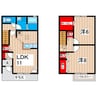 メゾネット・ボナール 2LDKの間取り