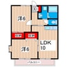 ガーデンコート 2LDKの間取り