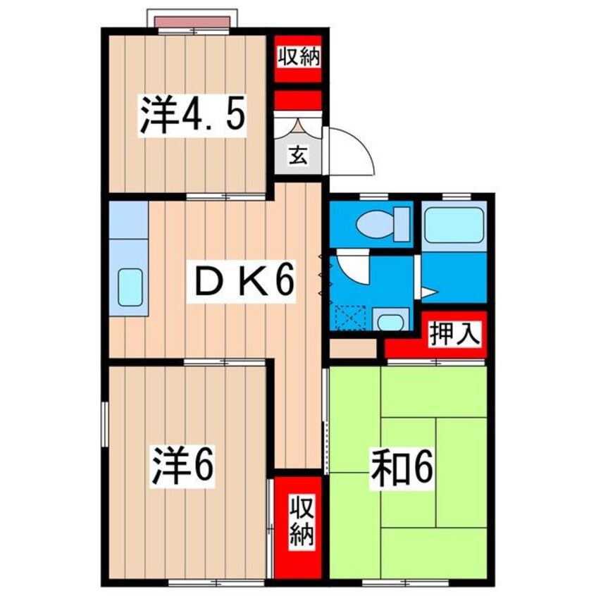 間取図 コーポ塙山