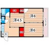 長山ハイツ（西） 3Kの間取り