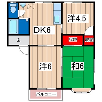 間取図 フローラルハイツ1号棟