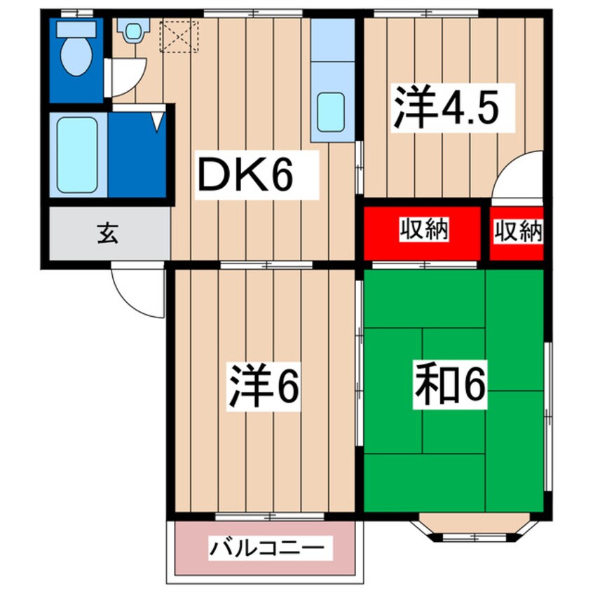 間取図 フローラルハイツ1号棟