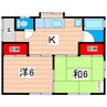 木崎二町高橋貸家3797 2Kの間取り