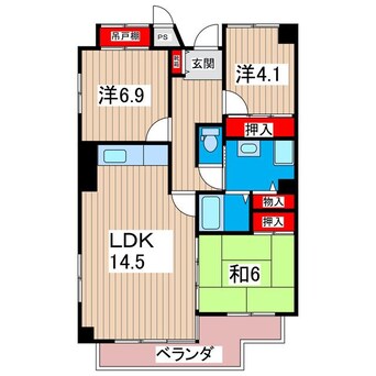 間取図 サニーヒル会瀬　2号館