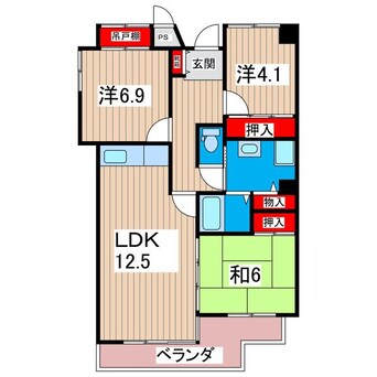 間取図 サニーヒル会瀬　2号館