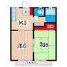 ゆたかハイツ 2Kの間取り