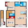 レーガベーネ金沢町 2LDKの間取り