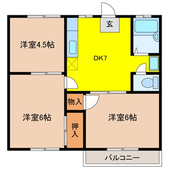 間取図 パストラル浦島Ⅰ