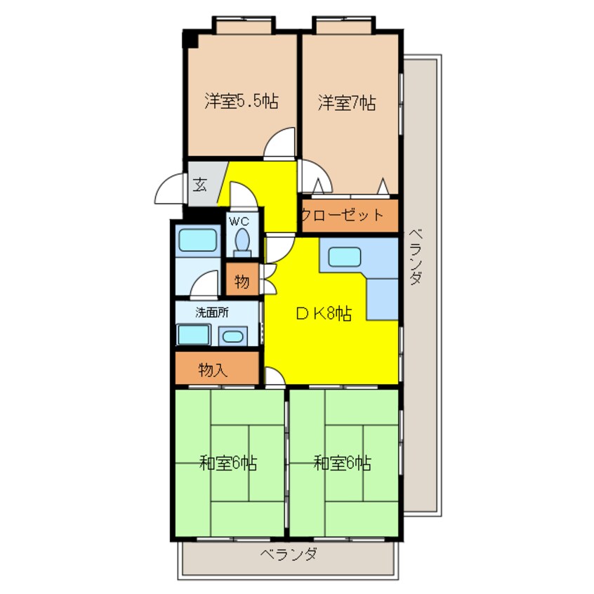 間取図 メゾン北二ツ坂