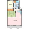 シャトー清城 2LDKの間取り