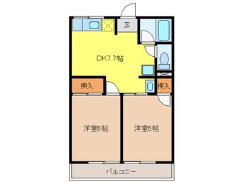 間取図 シティハイムフキ　Ａ