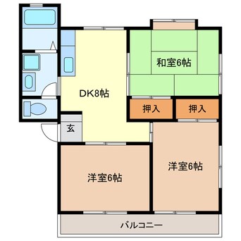 間取図 オアシス・ＫⅡ