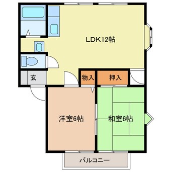 間取図 サンビレッジ・住吉　Ｃ