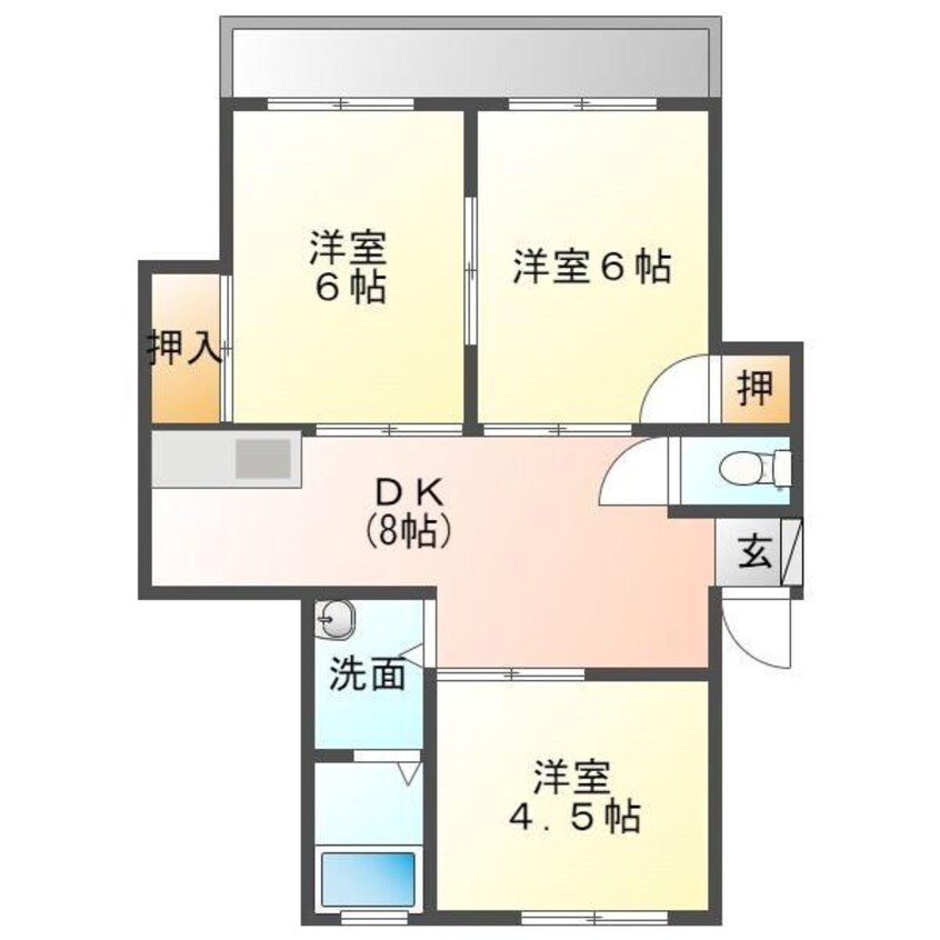 間取図 オアシス・ニケ崎