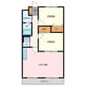 ハイツヤマオ 2LDKの間取り