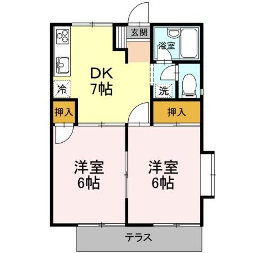 間取図 コーポ利兵1