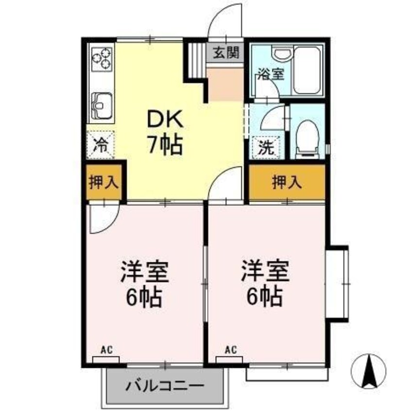 間取図 コーポ利兵1