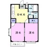 ジュネスアノンβ 2DKの間取り