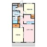 ベルエアー 2LDKの間取り