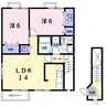 サンフル 2LDKの間取り