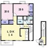サンフル 2LDKの間取り