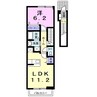 アルモニースクエア 1LDKの間取り