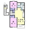 エクセルグリーン 2LDKの間取り