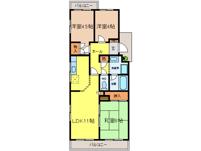 間取図 コープ野村半田　壱号棟