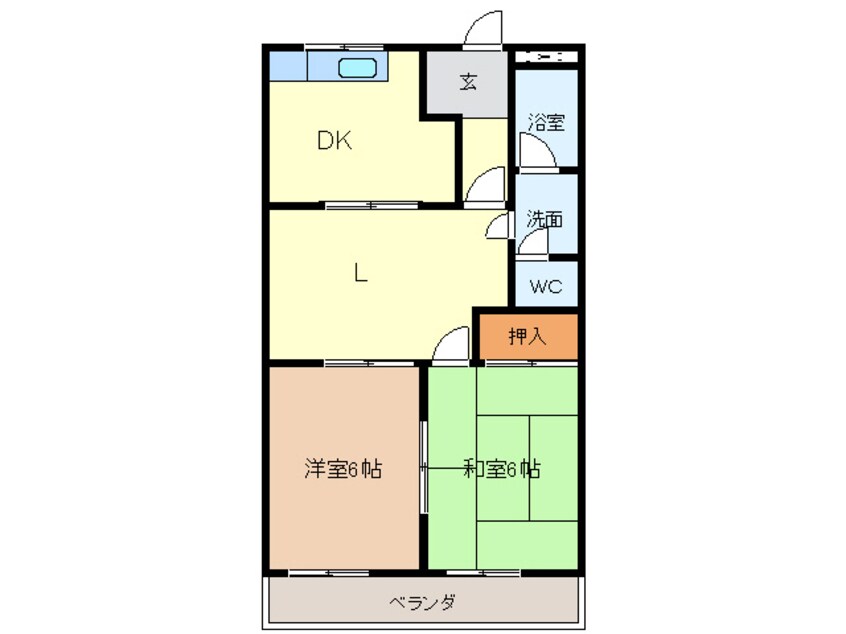 間取図 エクセルリバーサイドＡ