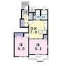 グランデカメリア山の手Ｖ 2DKの間取り