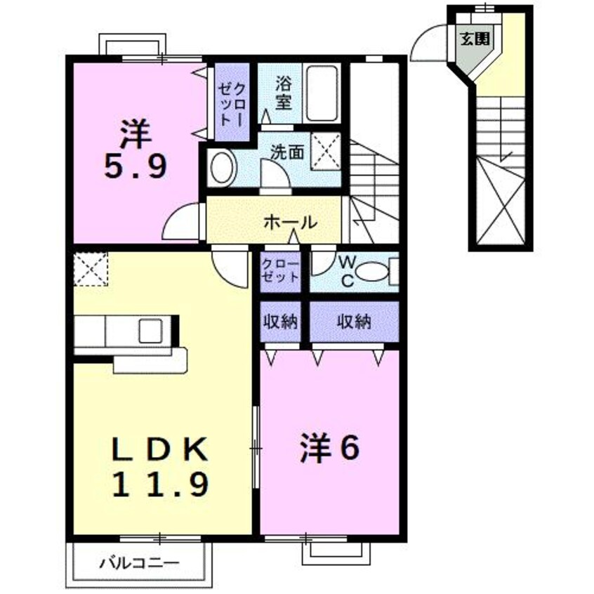 間取図 ピュールエタン