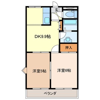 間取図 サンタプレイスヒルズＡ