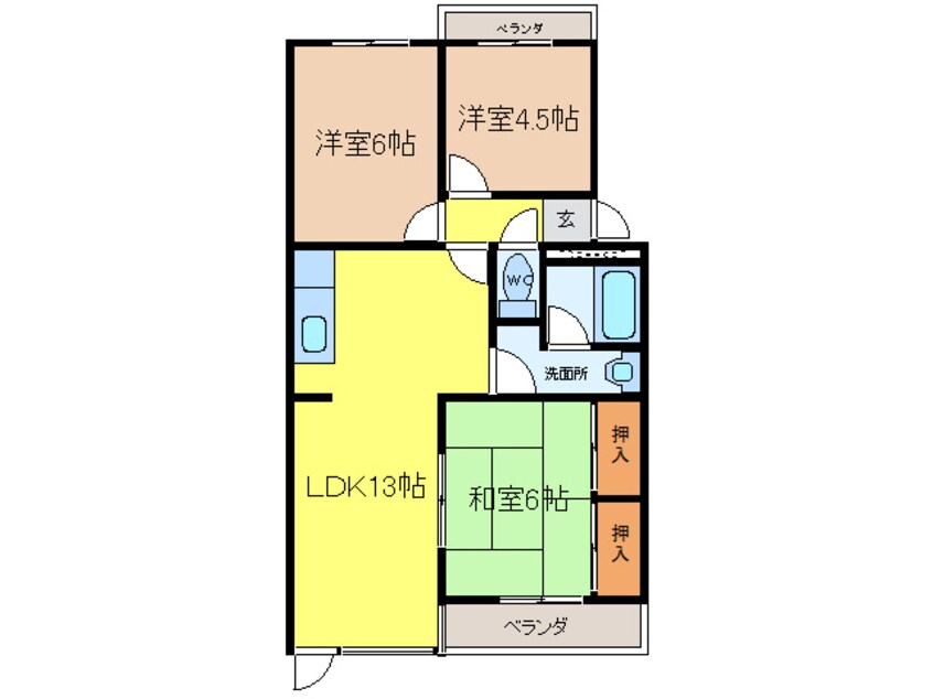 間取図 エクセレント白山