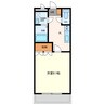 ハートピア草木 1Kの間取り