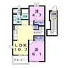 ミールム　ⅰ 2LDKの間取り