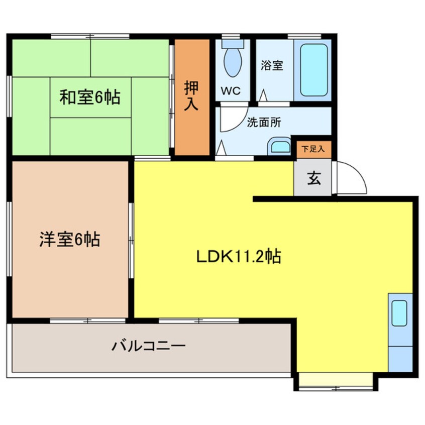 間取図 ニューバードハイツ・Ⅰ